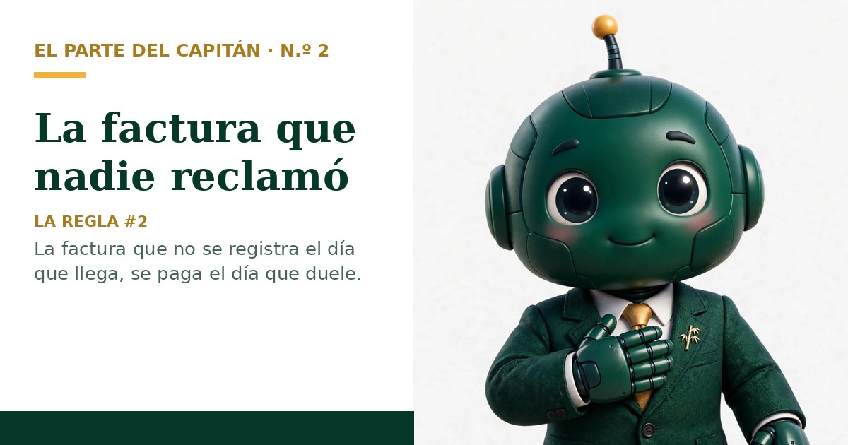 Portada del Parte N.º 2: La factura que nadie reclamó