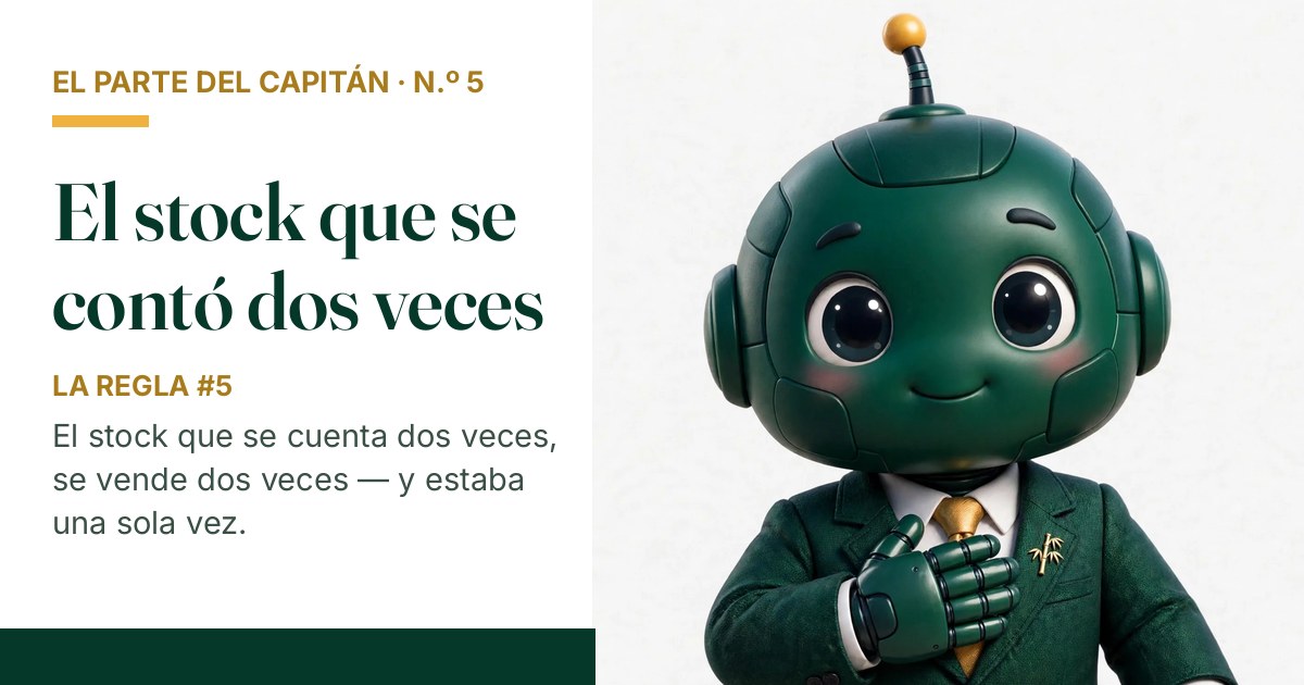 Portada del Parte N.º 5: El stock que se contó dos veces